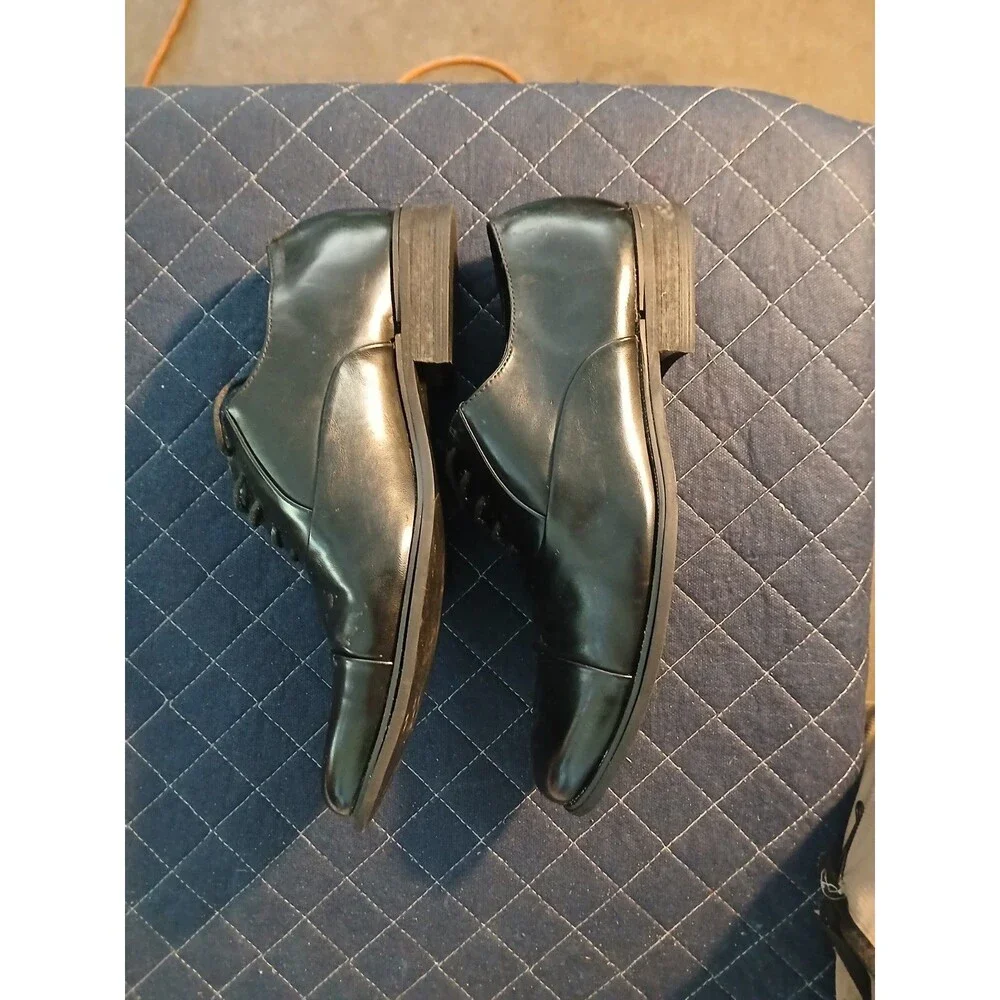 Kenneth Cole Dress Shoes Black Man Made Leather  - Size 9